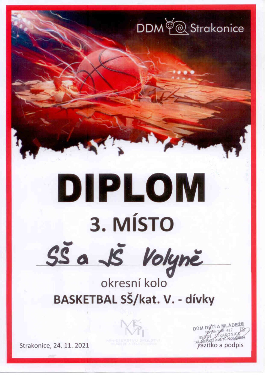 Featured image for “Turnaj v basketbalu – 3. místo pro dívky a 6. místo pro chlapce”